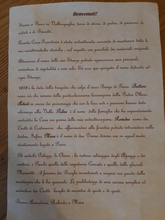 Casa Pasini-Foresteria Piuro Buitenkant foto